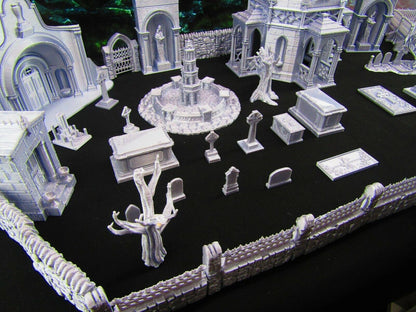 73pc Large Cemetery Graveyard Tomb Grave Set Scatter Terrain Scenery Tabletop