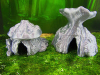 
              Pair of Mushroom Shroomie Myconid Houses Scatter Terrain Scenery Mini Miniature
            