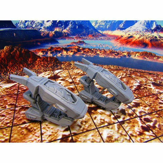Pair of Single Wheel Bikes ATV Vehicles Terrain Scenery Miniature 3D Printed