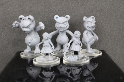 5pc Goldilocks & 3 Bears Mini Miniature RPG Tabletop Gaming Wargaming D&D