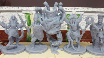 7 Piece Egyptian Tomb Set Mini Miniature 28/32mm Figure D&D 3D Printed Resin