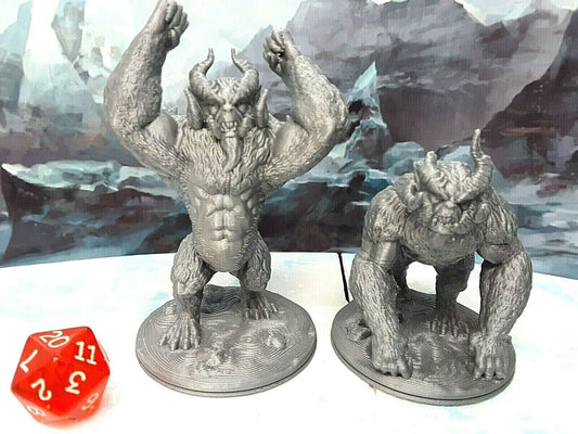 Yeti Pair Miniature Mini Figure Tabletop Game Piece Dungeons & Dragons