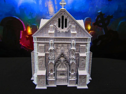 Creepy Gothic Church for Graveyard / Cemetary Scatter Terrain Scenery 3D Print