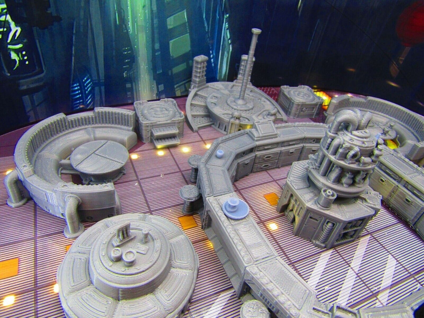 36pc Sci Fi Modular Bar Night Club Scenery Terrain Set 3D Printed Model 28/32mm