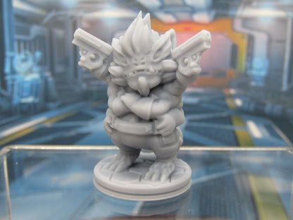 Furry Alien Fuzzy Gunner Mini Miniature Scatter Terrain Scenery 3D Printed Model