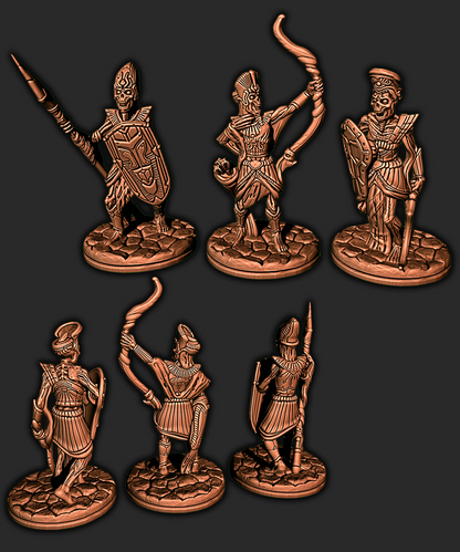 Egyptian Mummy Zombie Army Mini Miniature 28/32mm Figure D&D 3D Printed Resin