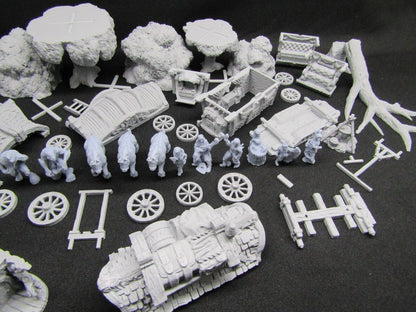 36 Piece Crimson Troupe Werewolf Set Encounter Scenery Terrain Mini Miniatures