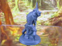 
              Gnoll Spearman Mini Miniatures 3D Printed Resin Model Figure 28/32mm Scale
            