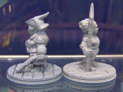 Gnome Female Pirate Captain / First Mate Mini Miniature Figure 3D Printed Model