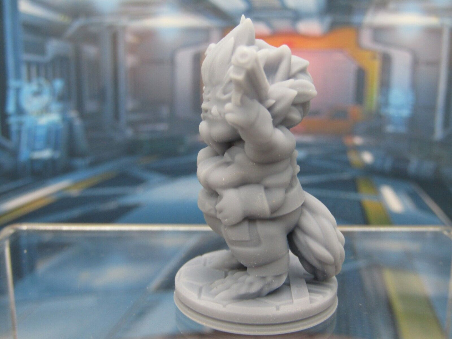 Furry Alien Fuzzy Gunner Mini Miniature Scatter Terrain Scenery 3D Printed Model