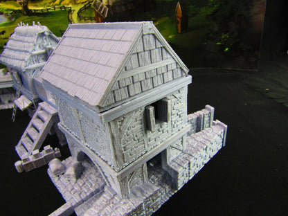 Large Village Center Mill, Stable, Blacksmith, Shops, Tavern & Inn Scatter