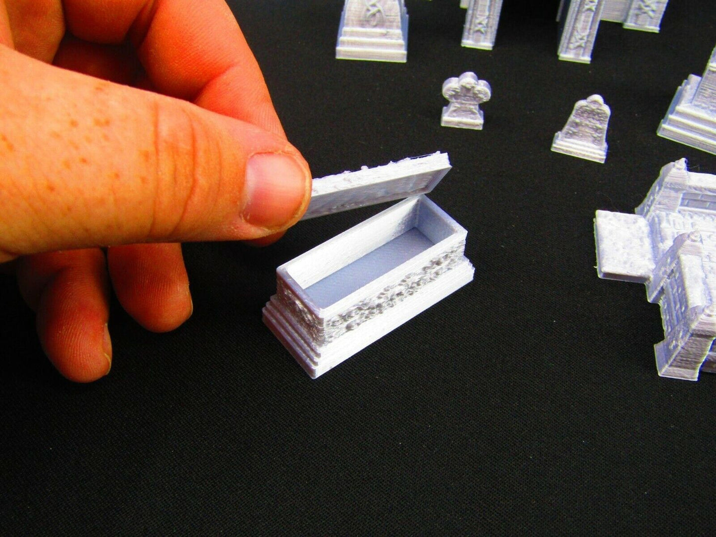 23pc Tombs, Gravestones, & Mausoleums Graveyard Collection Grave Set 3D Print