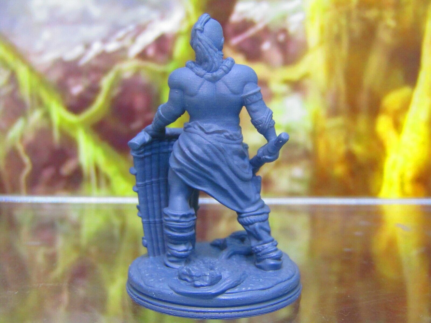 Tribal Jungle Lizard Warrior Mini Miniature Figure 3D Printed Model 28/32mm