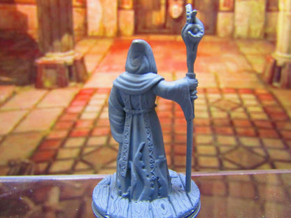 Elder Wizard Sorcerer Wiseman Mini Miniature 3D Printed Model 28/32mm Scale