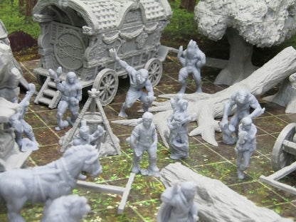36 Piece Crimson Troupe Werewolf Set Encounter Scenery Terrain Mini Miniatures