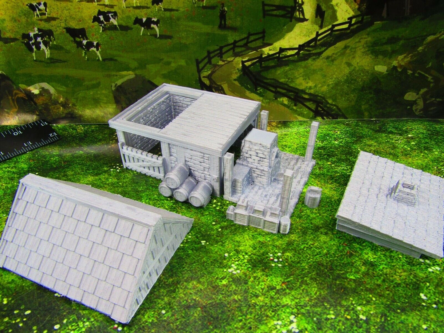 Blacksmith / Farrier Quarters Stable Smithy Forge Scatter Terrain Scenery 3D