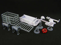 
              Slave Wagon w/ Horses & Prisoners in Cell  Scatter Terrain Scenery 3D Printed
            