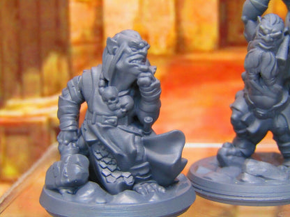 4pc Goblin War Party Fighters Warriors Mini Miniature Figure 3D Printed Model