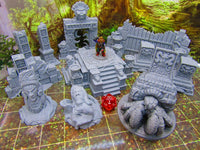 
              16 pc Ancient Jungle Temple Ruins Scatter Terrain Scenery 3D Printed Model
            