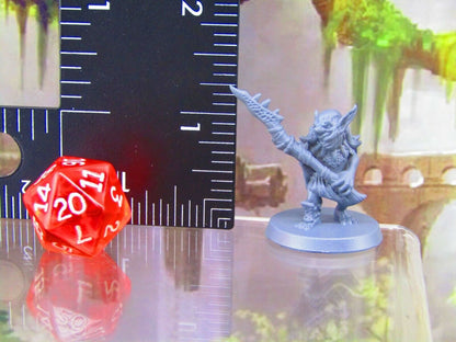 Goblin Spearman Mini Miniatures 3D Printed Resin Model Figure 28/32mm Scale
