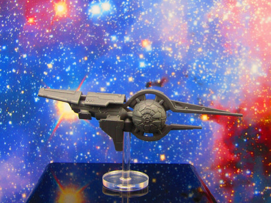 Merconian Monitor Cruiser Ship 1 Mass 2 W/ Flight Stand & Rod Astra Nebula