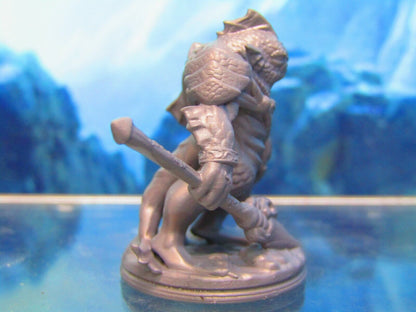 Sea Devil Warrior Soldier w/Spear/Shield Mini Miniature Figure 3D Printed Model