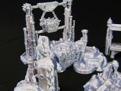 12pc Large Ironworks Iron Smelting Workshop Scatter Terrain Scenery 3D Printed