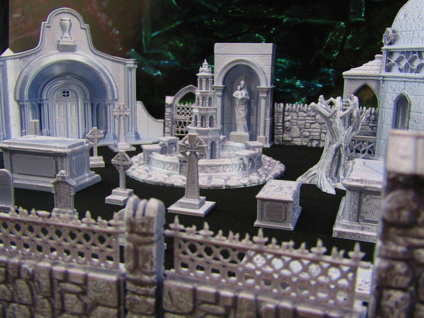 73pc Large Cemetery Graveyard Tomb Grave Set Scatter Terrain Scenery Tabletop