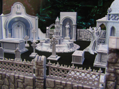 73pc Large Cemetery Graveyard Tomb Grave Set Scatter Terrain Scenery Tabletop