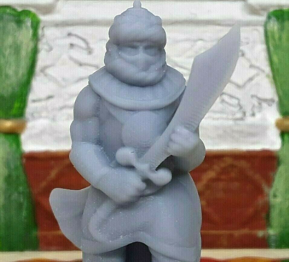 Palace Soldier Guard Fighter w Sword Mini Miniature Figure 28-32MM Resin Printed