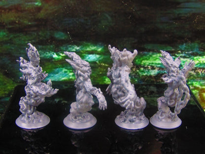 4pc Ghost Spirit Wraith Monster Set Mini Miniature Model Character Figure