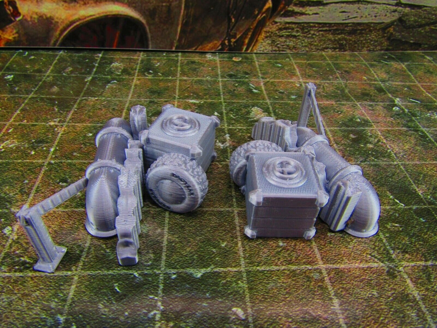 2pc Junk Street Rubble B Scatter Terrain Scenery Wasteland Apocalypse Dystopian