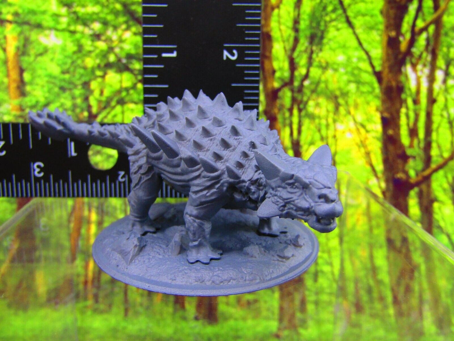Battle Damaged Ankylosaurus Dinosaur Mini Miniature 3D Printed Model 28/32mm