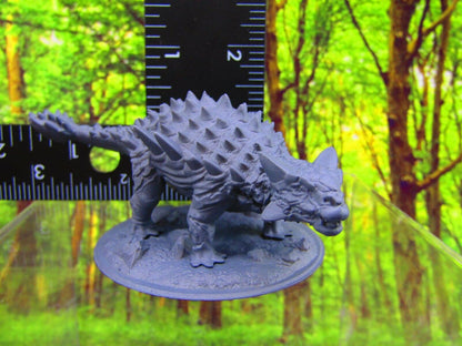 Battle Damaged Ankylosaurus Dinosaur Mini Miniature 3D Printed Model 28/32mm