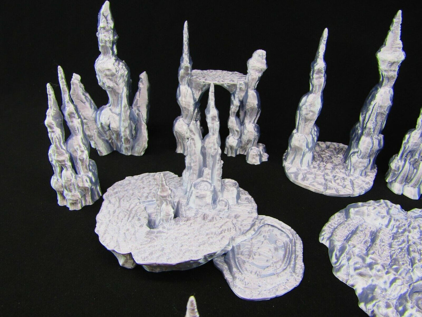 10pc Lava Field Chamber Set Scatter Terrain Scenery 3D Printed Mini Miniature