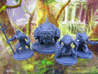 
              4pc Deepfin Tribe Marloch Race & Monstrosity Mini Miniature Figure 3D Printed
            