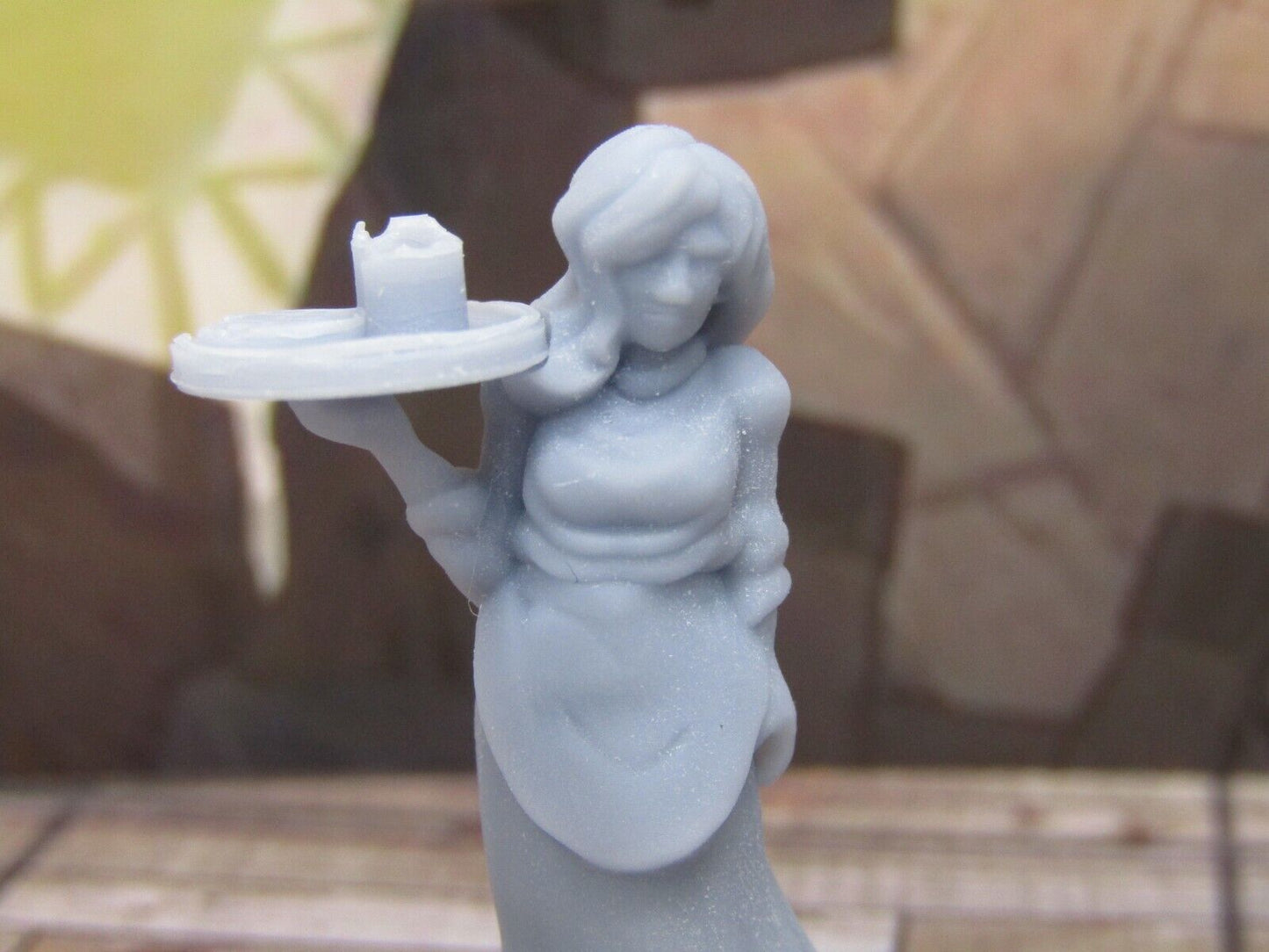 Barkeeper and Waitress Pair Miniature Mini 3D Printed Resin Model 28/32 mm Scale