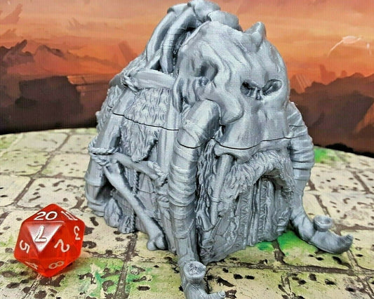 Hunter's Tribal Skull Hut Scenery Terrain Miniature Model Dungeons & Dragons D&D