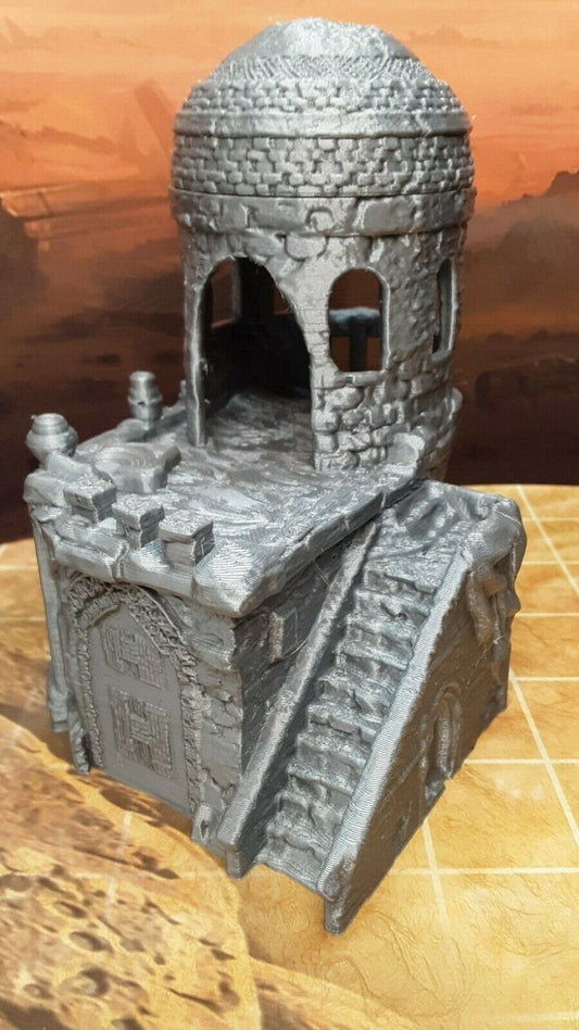 2 Floor Arabian Desert Domed Roof House Scatter Terrain Tabletop Scenery