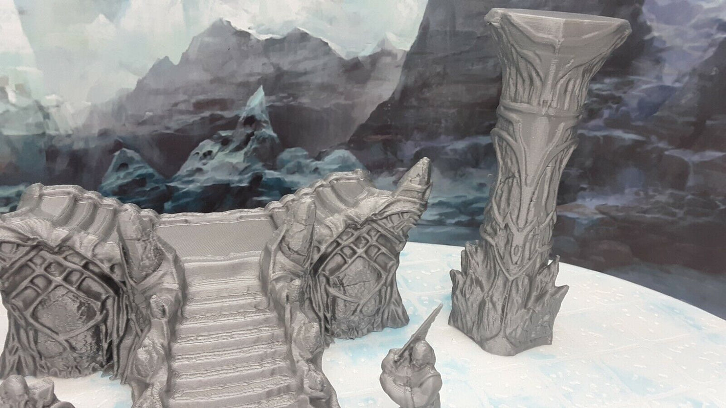 Ice Palace Castle Foyer Scatter Terrain Set Scenery 28mm Dungeons & Dragons