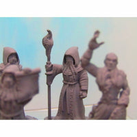 
              5pc Chuthulu /Sea Creature Cultists Worshippers Mini Miniature 3D Printed Model
            