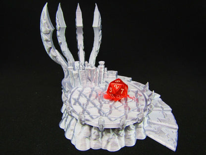 Evil Occult Pulpit Summoning Circle Scatter Terrain Scenery 3D Printed Mini