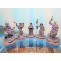 
              5pc Chuthulu /Sea Creature Cultists Worshippers Mini Miniature 3D Printed Model
            