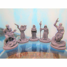 5pc Chuthulu /Sea Creature Cultists Worshippers Mini Miniature 3D Printed Model