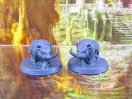 Pair of Wild Boar Mini Miniatures 3D Printed Resin Model Figure 28/32mm Scale