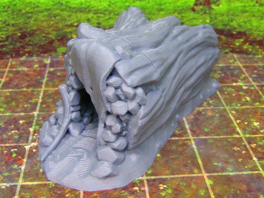 Hollowed Log Tree House Hut Scatter Terrain Scenery 3D Printed Figure Model