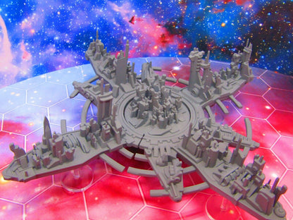 Gargantuan Space City Metropolis & Removeable Shield Starfinder Fleet Scale