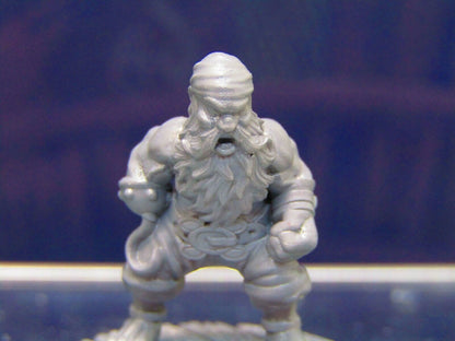 Dwarf Brawler Pirate Mini Miniature Figure 3D Printed Model 28/32mm
