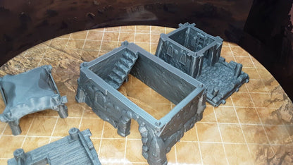 4 Piece 3 Floor Modular Desert Lookout Watchtower Scatter Terrain Scenery
