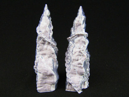Pair of Chained Skull Spires Scatter Terrain Scenery 3D Printed Mini Miniature